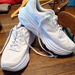 Hoka All-White Athletic Shoes